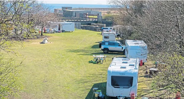  ??  ?? “EYE-CATCHING”: The 10 caravans, along with a group of horses, pygmy goats, dogs and other animals, have raised concerns among locals.