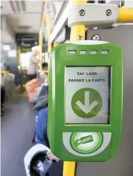  ?? CARLOS OSORIO/TORONTO STAR ?? An audit conducted of Presto readers on TTC buses found that 12 per cent of the devices weren’t working, and 5 per cent of buses had no working readers at all.