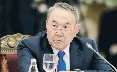  ?? DMITRI LOVETSKY / AP ?? El hasta ahora presidente de Kazajistán, Nursultán Nazarbáyev