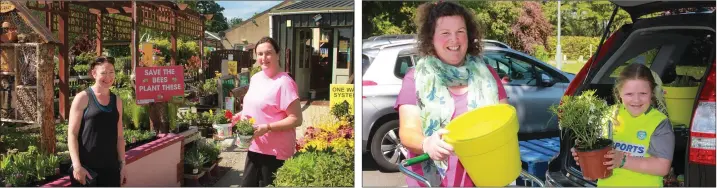  ??  ?? St. Aidan’s Garden Centre: Angela Coyle and Sabina Murphy (staff).
Springmoun­t Garden Centre: Jean Maher with her daughter, Isabelle.