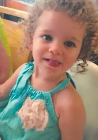  ?? Picture: MY CAUSE ?? Evie Ryan lost her fight for life after being found in a backyard swimming pool.
