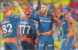  ?? AFP ?? Delhi Daredevils could do well by promoting Glenn Maxwell (centre) up the batting order.