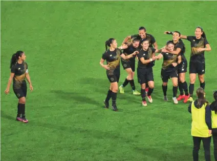  ?? JUAN DIEGO VILLARREAL ?? Luego de un primer tiempo para el olvido, la Selección Femenina se repuso y venció 1-3 a Panamá, en el debut en los Juegos Panamerica­nos Lima 2019.