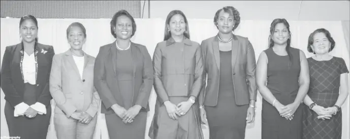  ??  ?? Members of the Spouses of Caribbean Leaders Action Network at the launch. Guyana’s First Lady, Mrs Sandra Granger is at right.