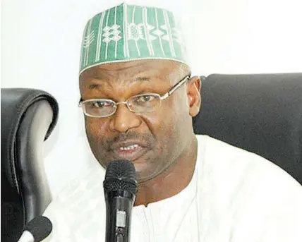  ??  ?? INEC Chairman, Prof. Mahmood Yakubu