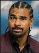  ??  ?? David Haye has left his trademark fighting talk at the door this time