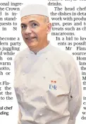  ??  ?? Captain canapé: royal chef Mark Flanagan is leading the catering team