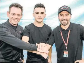  ?? FOTO: TWITTER ?? Arón Canet, el nuevo piloto de Biaggi y Oettl El valenciano, con KTM en 2019