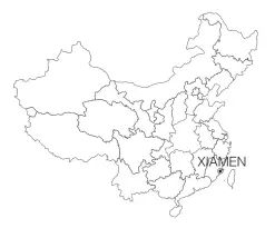  ??  ?? Main: Gulangyu with Xiamen island behind and the mainland at left