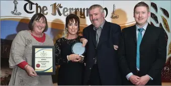  ?? LocalLink Kerry, winners of the Best Community Enterprise Award sponsored by NEWKD. ??