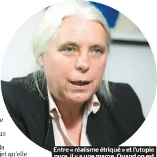  ??  ?? Entre « réalisme étriqué » et l’utopie pure, il y a une marge. Quand on est confus comme le furent Manon Massé et QS jeudi à propos de montants aussi importants que ceux qu’implique le REM, on embrouille l’horizon.