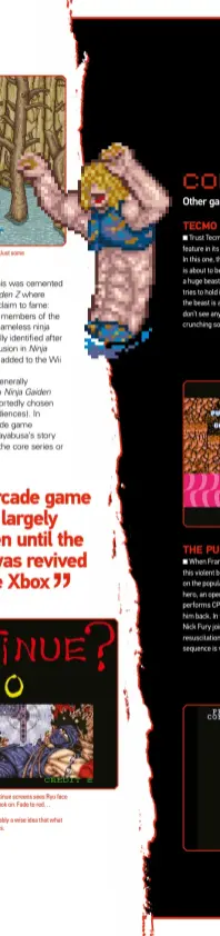  ??  ?? » [Arcade] Move along, there’s nothing to see here. Just some muscular mermen blocking the way. » [Arcade] The nightmaris­h continue screens sees Ryu face death-by-buzzsaw as demons look on. Fade to red…» [Arcade] In this case, it’s probably a wise idea that what happens in Vegas, stays in Vegas.