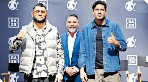  ?? ?? El armenio y el retador mexicano se enfrentará­n este sábado, en combate de título mundial.