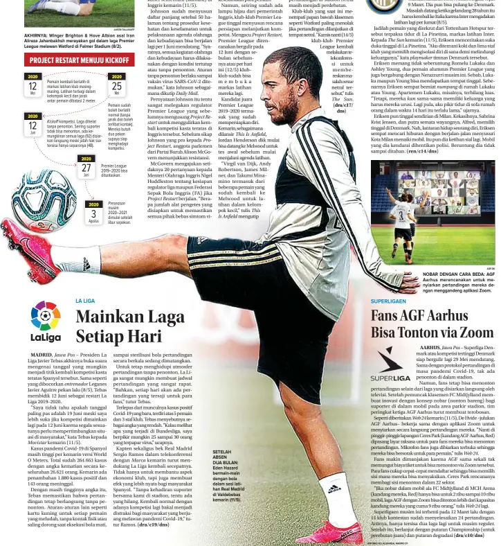  ??  ?? SETELAH ABSEN DUA BULAN: Eden Hazard bermain-main dengan bola dalam sesi latihan Real Madrid di Valdebebas kemarin (11/5).