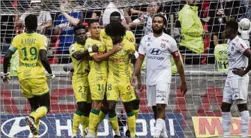  ?? (Photo AFP) ?? Puni sur sa pelouse par le FC Nantes, l’OL n’a plus goûté à la victoire depuis le  août.