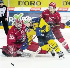  ?? KEYSTONE ?? Luca Hischier und der HC Davos haben derzeit einen Lauf.