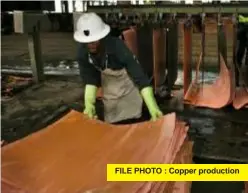  ?? ?? FILE PHOTO : Copper production