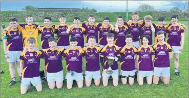  ?? ?? St Catherine’s Minor football team pictured following the recent football league victory over Mayfield.