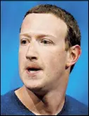  ??  ?? Mark Zuckerberg