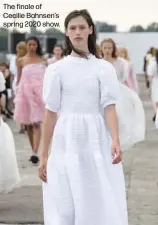  ??  ?? The finale of Cecilie Bahnsen’s spring 2020 show.