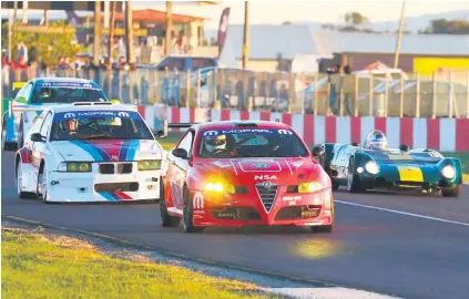  ??  ?? ITALIAN STYLE. A variety of vehicles will contest the saloon car class, led by the Arnold Chatz Cars Alfa Romeo Giulietta of Bradley Scorer and Theo van Vuuren.