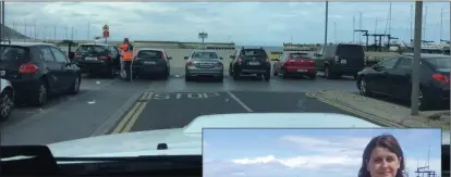  ?? photo: Greystones Coast Guard). ?? ABOVE: Cars blocking the slipway at Greystones Harbour on July 9 (
RIGHT: Cllr Jennifer Whitmore at the harbour.