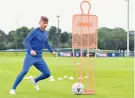  ??  ?? New arrival: Timo Werner trained as a Chelsea player at Cobham yesterday