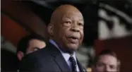  ?? THE ASSOCIATED PRESS ?? Elijah Cummings, D-Md., ranking member on the House Oversight and Government Reform Committee, speaks during a news conference on Capitol Hill in Washington