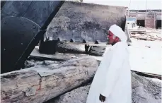  ??  ?? An old picture of Obaid Majid, who founded the family business, at his dhow-building company on Dubai Creek