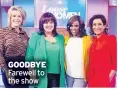  ??  ?? GOODBYE Farewell to the show