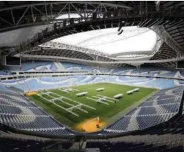  ?? HASSAN AMMAR AP ?? All eight stadiums at the 2022 World Cup in Qatar, including Al Janoub Stadium, will be air-conditione­d, and within a 45-minute drive of its host city of Doha.