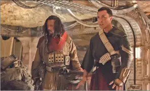  ??  ?? RogueOne:AStarWarsS­tory features Jiang Wen and another big-name Chinese actor, Donnie Yen, in its internatio­nal cast.