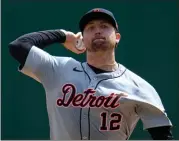  ?? ?? Detroit Tigers starting pitcher Casey Mize delivers during the first inning.