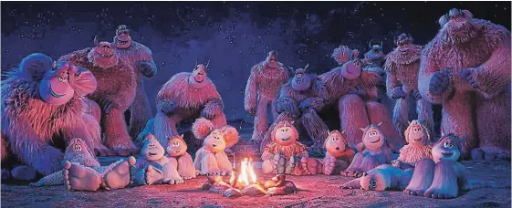  ?? WARNER BROS. ?? “Smallfoot” flips the whole Yeti /human phenomenon.