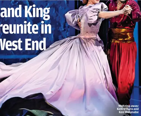  ??  ?? Waltzing away: Kelli O’Hara and Ken Watanabe