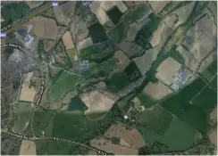  ?? ?? HALL FARM: An aerial view of the site which could have 4,500 homes built