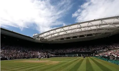  ?? ?? Centre Court will welcome back Russian and Belarusian players who agree to sign a neutrality agreement. Photograph: Julian Finney/ Getty Images