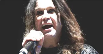 ??  ?? Osbourne of Black Sabbath performs at Ozzfest 2016 at San Manuel Amphitheat­er on Sept 24, 2016 in Los Angeles, California. — AFP file photo