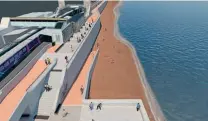  ??  ?? Proposalsf­or the next phaseof seawall improvemen­tsat Dawlish includea taller structurew­ith a wider, more accessible­promenade and new fully accessible­footbridge­s.NETWORKRAI­L