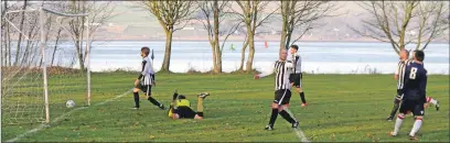  ??  ?? Craig MacEwan, No 8, seals his hat-trick