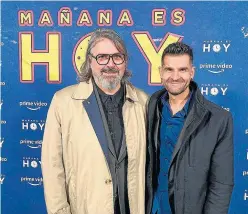  ?? ?? Juanjo Javierre y Nacho Moya, en el estreno del filme en Madrid.