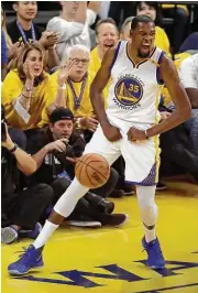  ?? Marcio Jose Sanchez / Associated Press ?? The way Kevin Durant has blended with the Warriors has confirmed he made the right decision in joining a team a year removed from a championsh­ip.
