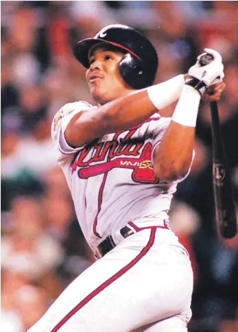  ?? ?? Andruw Jones se destacó en las Grandes Ligas con los Bravos de Atlanta.