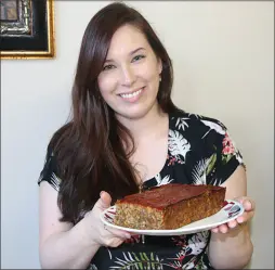  ??  ?? LYNN CURWIN/TRURO NEWS Shannon Crowe enjoys cooking vegan dishes, such as lentil loaf. She has been vegan for three years.