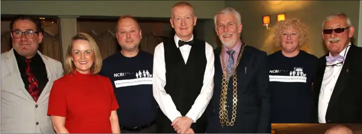  ??  ?? Theo Valdez, Cllr Lisa McDonald, Jiri Rygol of the NCBI, Steve Davis, Wexford Mayor Cllr Jim Moore, Anne Redmond of the NCBI and Maurice McCarthy.