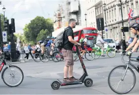  ??  ?? An e-scooter trial could be launched in Bristol this week