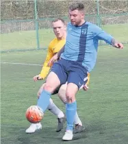  ??  ?? ●●Action from Rochdalian­s’ clash against Moorside Rangers (in yellow)