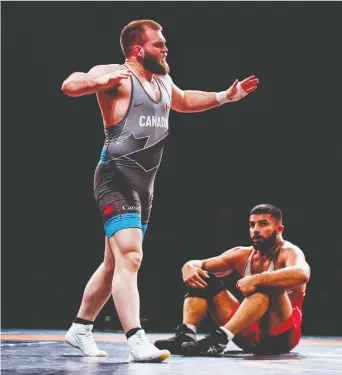  ?? WRESTLING CANADA FILES ?? Tecumseh’s Jordie Steen, left, will attempt to earn a Canadian roster spot at the Tokyo Games at the 2020 Pan-american Olympic wrestling qualifier in Ottawa, which is slated to begin Friday.