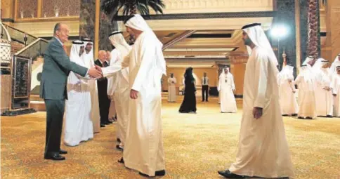  ?? EFE ?? Don Juan Carlos, durante una recepción en Emiratos