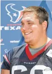  ?? Tim Warner ?? Texans center Nick Martin is happy to be back on the field this season.